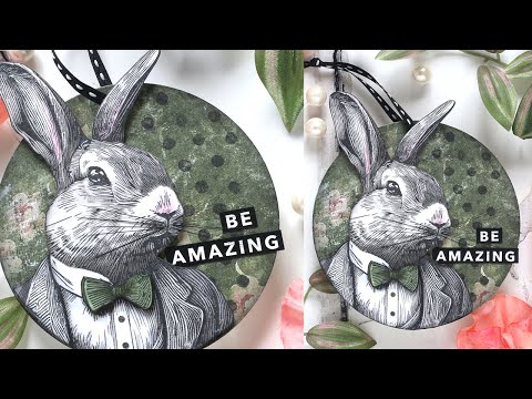 Tim Holtz Distress Mini Ink Pad Black Soot Ranger TDP39860 Rabbit Art Journaling Video