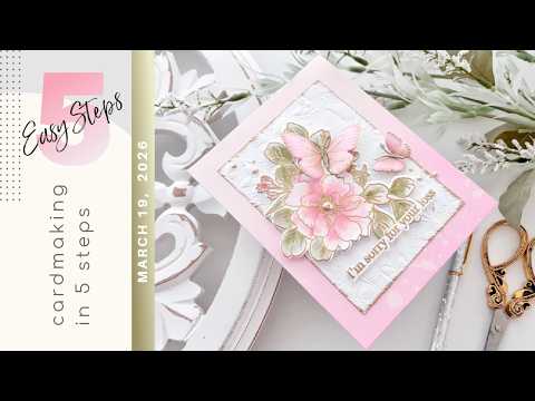 Simon Says Stamp Wild Rose Wafer Dies 1530sdc In My Heart EASY Watercoloring for Sympathy Cards | Simon Says Stamp Wild Rose | Cardmaking In 5 Easy Steps Tina Smith