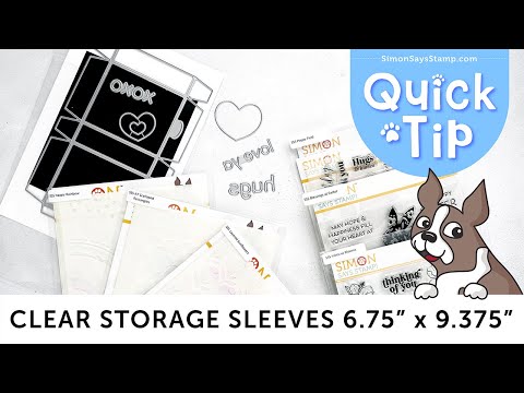 Simon Says Stamp 9.375 x 6.75 Clear Storage Sleeves 25 Pack st0071