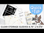 Simon Says Stamp 9.375 x 6.75 Clear Storage Sleeves 25 Pack st0071