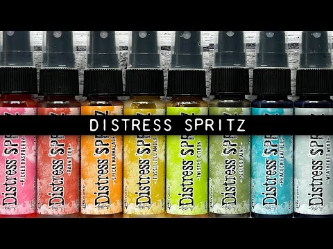 Tim Holtz Picked Raspberry Distress Spritz tdu86413 Tim Holtz Livestream Demo