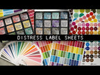 Tim Holtz Distress Large Round Label Sheet With Black Printing tda90397