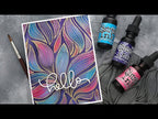 Tim Holtz Distress Reinker Villainous Potion Ranger txr78814 Watercolored Greeting Card Video