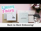 Simon Says Stamp Embossing Folder and Cutting Dies Butterfly Escapade sfd582 In My Heart Yana Smakula 5 Ways in 5 Days Embossing – BONUS DAY 1: Back-to-Back Embossing