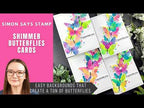 Simon Says Stamp Teardrop Pinpoint Frames Wafer Dies s1135 In My Heart Shimmer Butterflies Cards | Simon Says Stamp Amy Rysavy