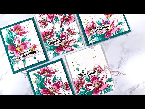 Tim Holtz Flip Top Distress Paint Aged Mahogany Ranger TDF52890 Birthday Bouquet Card Video