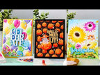 Simon Says Stamp Embossing Folder, Dies, and Stencils Party Balloons set1371pb Nina-Marie Trapani 3 Ways to Use Embossing Folders with Coordinating Stencils 