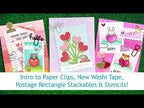 Introduction to Lawn Fawn's Paper Clips, Postage Rectangle Stackables & Stencils