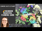 Simon Says Stamps Dies and Stencils Beautiful Flowers set1273bf Shine On Rainbow Beautiful Flowers Card | Simon Says Stamp Amy Rysavy