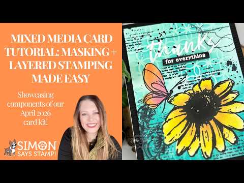 Tim Holtz Distress Oxide Ink Pad Kitsch Flamingo Ranger tdo72614 Masking And Layered Card Video