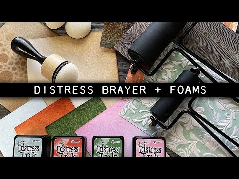Tim Holtz Distress Ink Pad Rustic Wilderness Ranger tim72805 Brayer And Foam Techniques Video