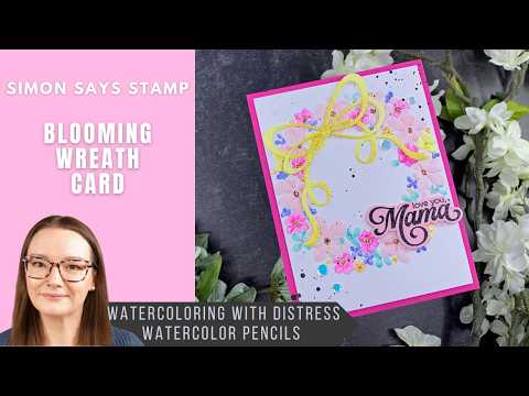 Simon Says Stamp Embossing Folder Blooming Wreath sf620 In My Heart Blooming Wreath Card | Simon Says Stamp + CZ Design Amy Rysavy