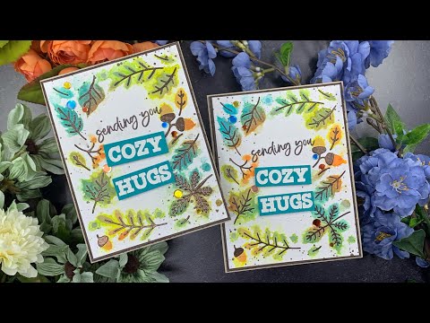 Simon Says Stamp Set of 2 Stencils Autumn Frame ssst221719