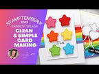 Rainbow Splash Wafer Dies Birthday Wishes rsd600c