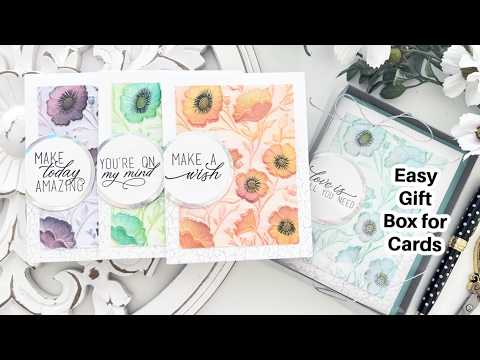 Simon Says Stamp Embossing Folder Morning Glory Vibes sf581 Tina Smith 1 Kit - 3 Cards & 1 Gift Box! Easy Handmade Gift Set Tutorial | Simon Says Sept 2026 Card Kit