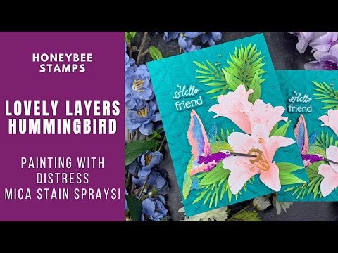 Honey Bee Let's Party Gem Stickers hbgs-047 Hello Friend Hummingbird Card Video