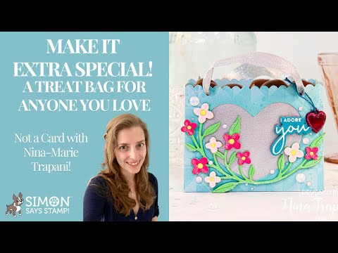 Ranger Tim Holtz Distress Crayon Kitsch Flamingo tdb77206 Treat Bag Project Video