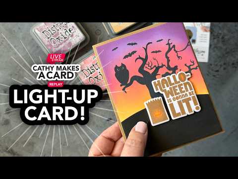 CZ Design Stamps and Dies Oh My Goth set1366og Cathy Makes a Card that lights up Zielske