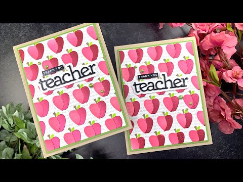 Simon Says Stamp Set of 4 Stencils Layering Apples ssst221694 Just A Note