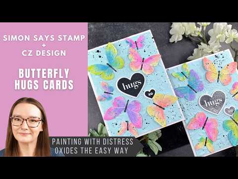 Simon Says Stamp Whirl Butterflies Wafer Dies s1109 Beautiful Moments Butterfly Hugs Cards | Simon Says Stamp + CZ Design Amy Rysavy