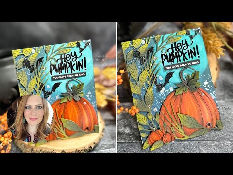 Tim Holtz Distress Oxide Ink Pad Black Soot Ranger TDO55815 Autumn Pumpkin Card Video