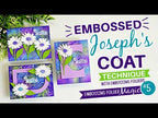 Simon Says Stamp Embossing Folder Dotty Contour sf530 Shine On Embossed Joseph's Coat Technique | Embossing Folder Magic #5 Sandi MacIver