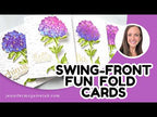 Altenew Graceful Blooms STAMPtember Exclusive Stamps and Dies Jennifer McGuire Batch Layer Stamping Tips + Swing-Front Fun Fold Cards