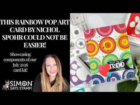 Simon Says Stamp Pop Art Pieces Wafer Dies 1719sdc This Rainbow Pop Art Card by Nichol Spohr Could Not Be Easier!