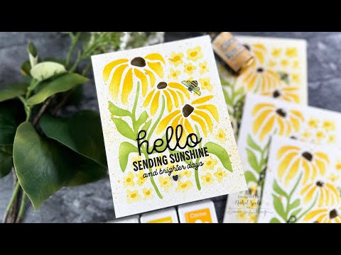 Tim Holtz Distress Flickering Candle Mica Stain Ranger One Layer Wonder Flower Card Video