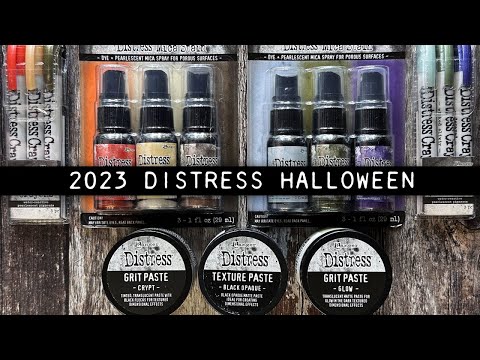Tim Holtz Distress Unravelled Mica Stain Ranger distmicsu Colorful Halloween Project Video