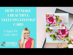 Simon Says Clear Stamps Blooms of Encouragement 2226ssc Always There How to Make a Beautiful Vellum Gatefold Card Yana Smakula
