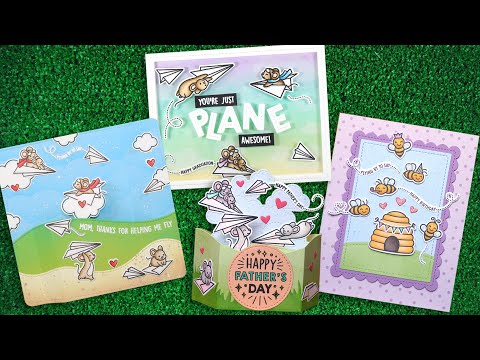 Lawn Fawn Just Plane Awesome Sentiment Trails Clear Stamps lf3132 intro