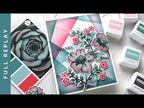 Pinkfresh Studio Never Give Up Stencil Set 242324 Geometric Floral Card Video