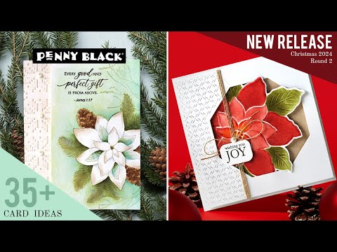 Penny Black 3D Poinsettia Layers Embossing Folder 65-021 video