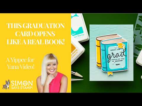 Simon Says Stamps and Dies One for the Books set928ob Favorite Things This Graduation Card OPENS Like a Real Book! 🎓✨ Yana Smakula