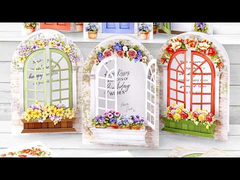 Katy Sue Designs Arched Floral Windows and Doors Card Making Kit 17-10102win video