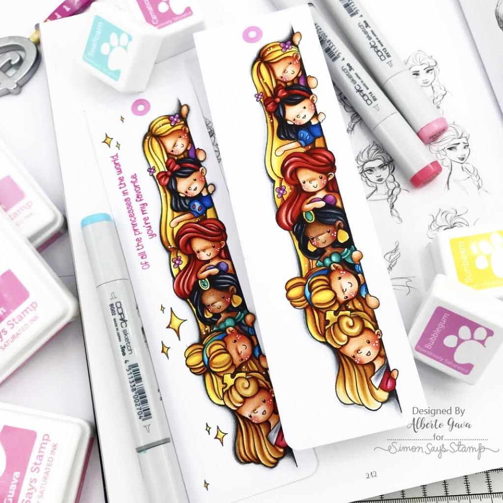 Simon Says Clear Stamps Once Upon a Dream 2057ssc Sunny Vibes Princess Colorings  | color-code:ALT01