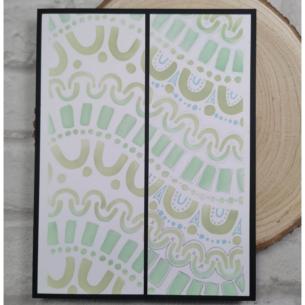 Paper Artsy JOFY Large Stencil ps395 arch stencil pattern