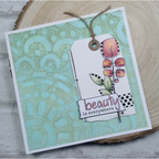 Paper Artsy JOFY Large Stencil ps397 beauty card