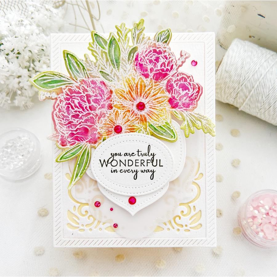 Papertrey Ink Easy Bouquet Dies PTI-0624 wonderful