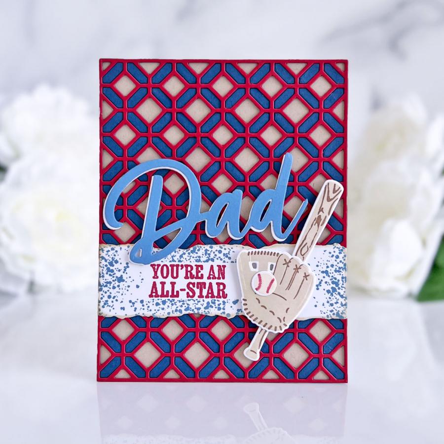 Papertrey Ink Larger Than Life Dad Die PTI-0630 all star