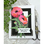 Papertrey Ink Into the Blooms Poppies Dies PTI-0669 bloom with happiness