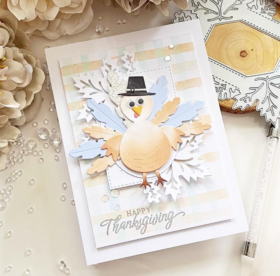 Papertrey Ink Build-A-Turkey Dies pti-0679 happy thanksgiving