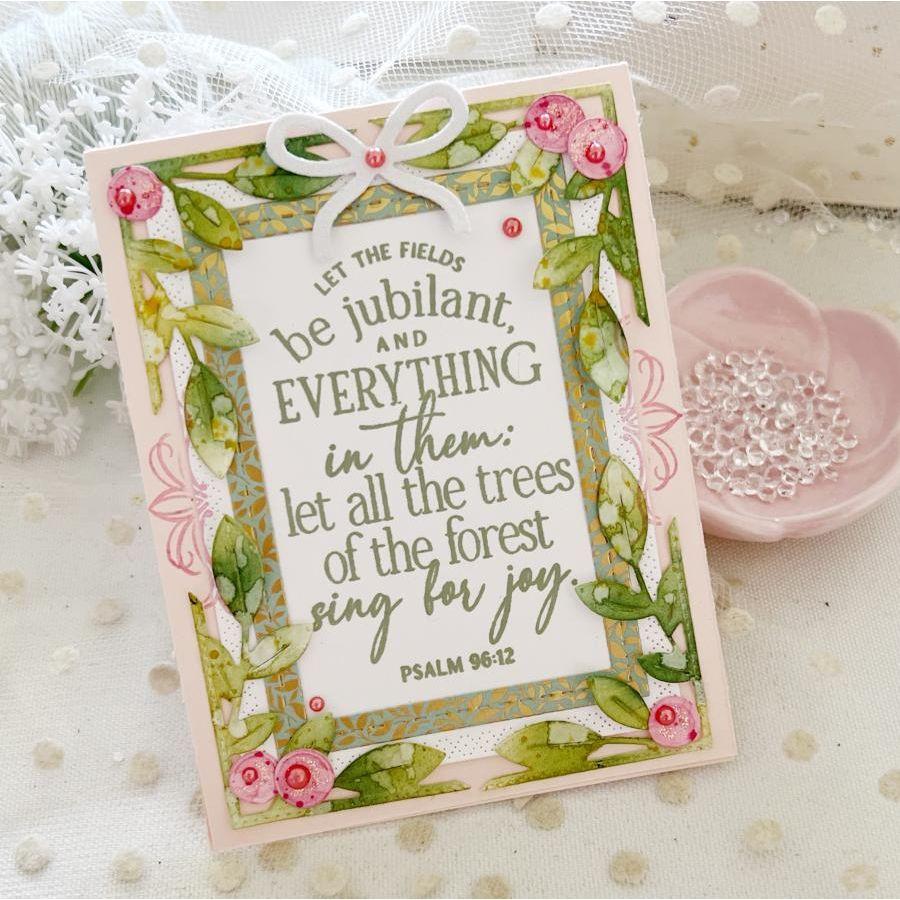 Papertrey Ink Psalm Reflections October Clear Stamp 1544 pretty background