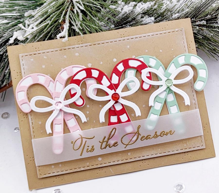 Papertrey Ink Candy Cane Classic Dies pti-0710 tis the season