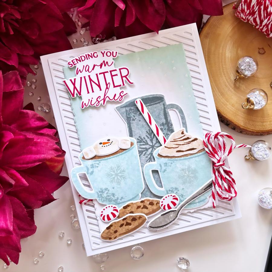 Papertrey Ink Winter Greetings Dies pti-0724 hot cocoa