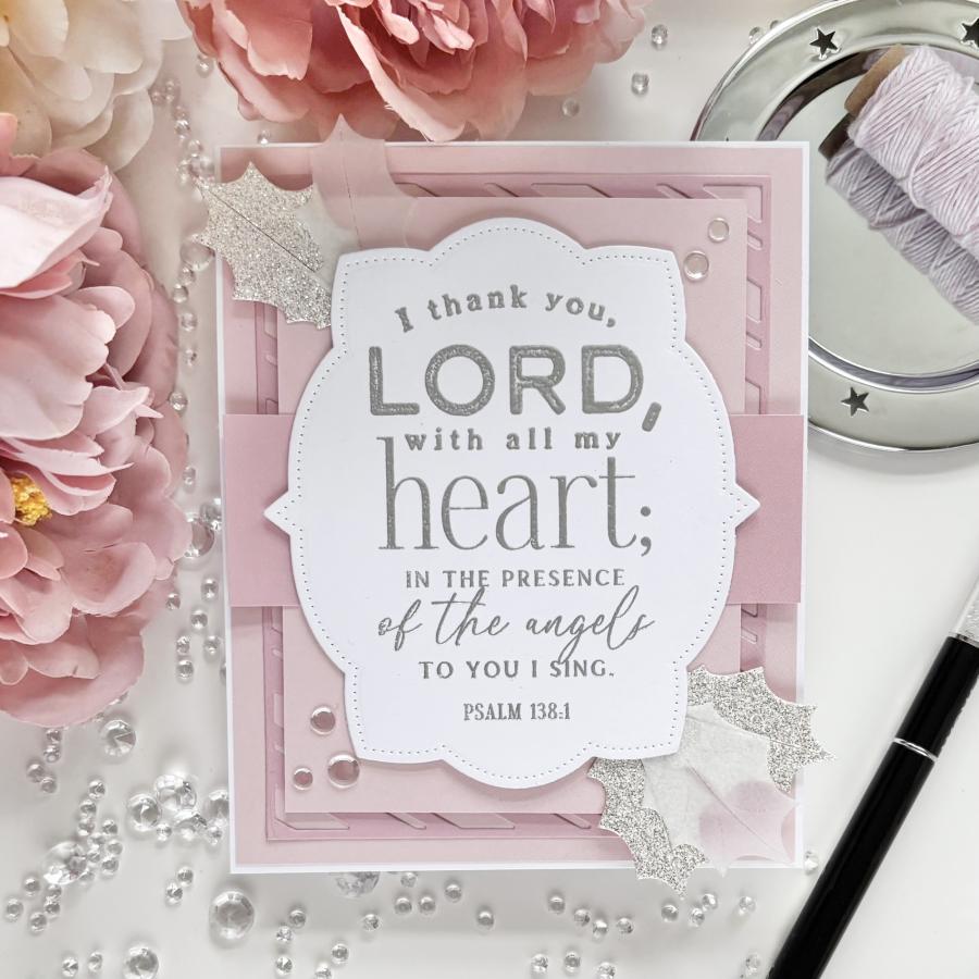 Papertrey Ink Psalm Reflections November Dies pti-0725 pretty pink