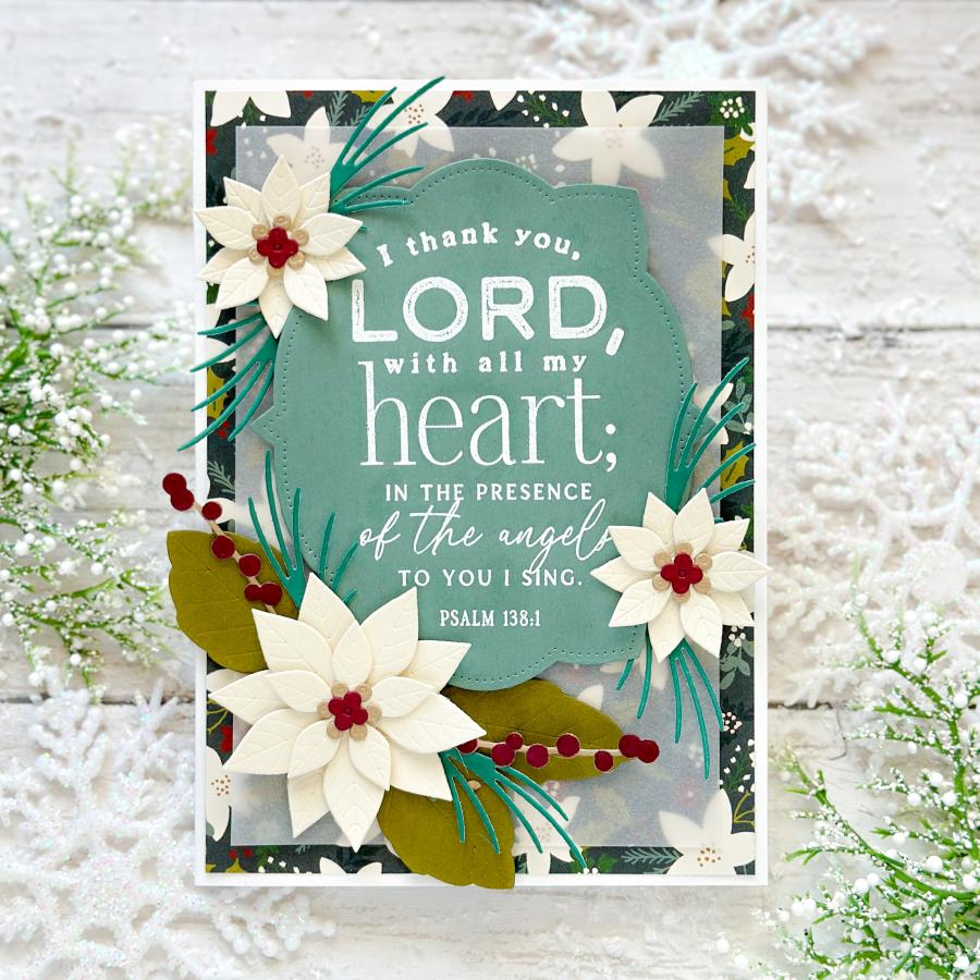 Papertrey Ink Psalm Reflections November Dies pti-0725 winter flowers