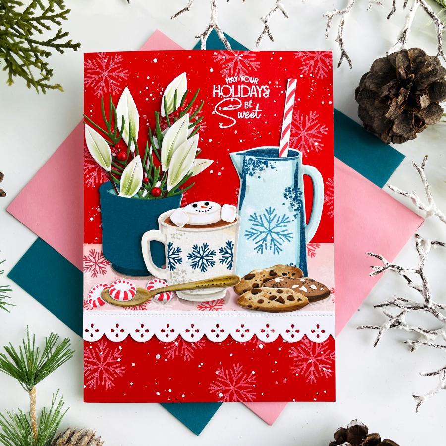 Papertrey Ink On the Edge Scallops Dies pti-0726 hot chocolate