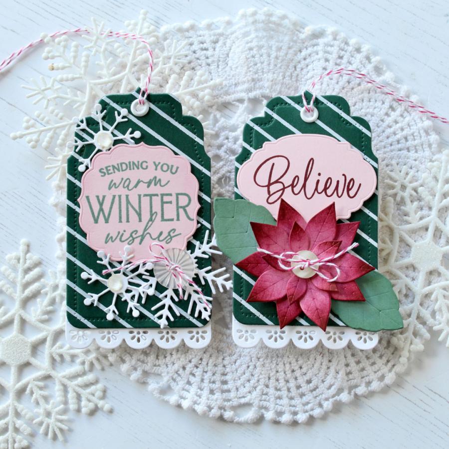 Papertrey Ink Just Tags Dies pti-0727 winter wishes